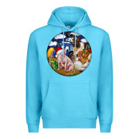 Ocean Blue Farm And Pig Premium Hoodie - FaDigitalArtStudio