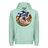 Seafoam Farm And Pig Premium Hoodie - FaDigitalArtStudio