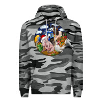 Slate Camo Farm And Pig Premium Hoodie - FaDigitalArtStudio