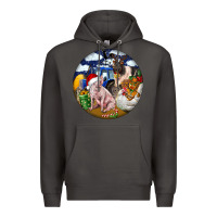 Smoke Farm And Pig Premium Hoodie - FaDigitalArtStudio