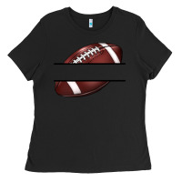 Black football name frame Ladies Tee - BarkalooDesign