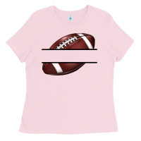 Bubblegum Pink football name frame Ladies Tee - BarkalooDesign