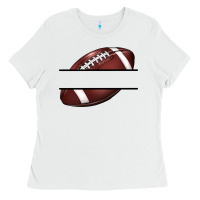 White football name frame Ladies Tee - BarkalooDesign