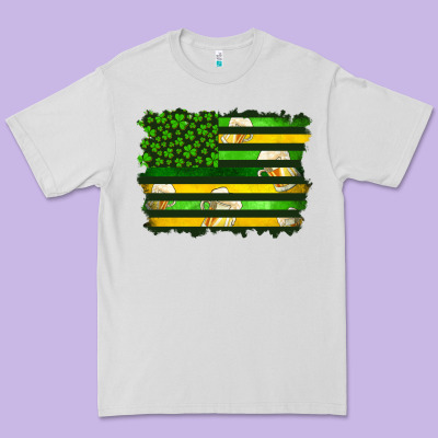 St Patrick's Day American Flag Premium Tee Designed By Artiststas