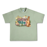 Oil Green Easter vibes Easter Day Urban Heavy Tee - HowdyJamesFarm