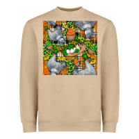 Mushroom St. Patricks Chicken With Cupcake Leopard Heavyweight Sweatshirt - FaDigitalArtStudio