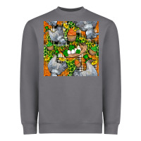 Storm St. Patricks Chicken With Cupcake Leopard Heavyweight Sweatshirt - FaDigitalArtStudio