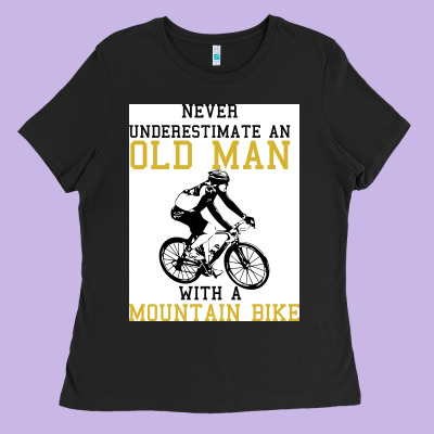Never Underestimate An Old Man With A Mountain Bike Ladies Tee Designed By Bettercallsaul
