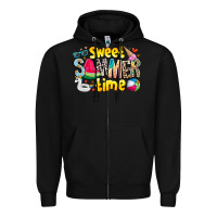 Black summer time Zipper Hoodie - CowhideDigitalArt