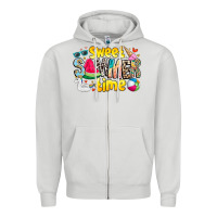 Dove Grey summer time Zipper Hoodie - CowhideDigitalArt