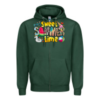 Sports Green summer time Zipper Hoodie - CowhideDigitalArt