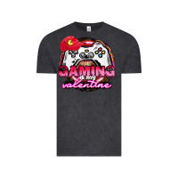 Vintage Black Gaming is my valentine Vintage Tee - HowdyJamesFarm