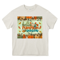 Cream hello pumpkin season tumbler Heavy Core Tee - BundleAndBundleShop
