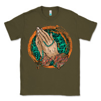 Army Green god bless you Classic Tee - RacoonDesign