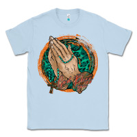 Dusty Blue god bless you Classic Tee - RacoonDesign
