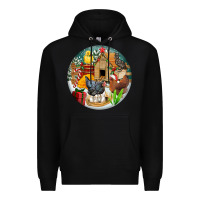Black Christmas coop ornament Premium Hoodie - FaDigitalArtStudio