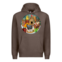 Coffee Christmas coop ornament Premium Hoodie - FaDigitalArtStudio