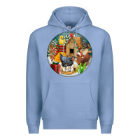 Colony Blue Christmas coop ornament Premium Hoodie - FaDigitalArtStudio