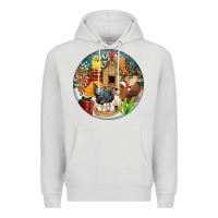 Dove Grey Christmas coop ornament Premium Hoodie - FaDigitalArtStudio