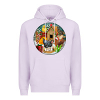 Lilac Christmas coop ornament Premium Hoodie - FaDigitalArtStudio