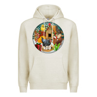 Oatmeal Heather Christmas coop ornament Premium Hoodie - FaDigitalArtStudio