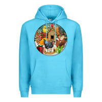 Ocean Blue Christmas coop ornament Premium Hoodie - FaDigitalArtStudio
