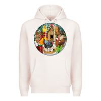Pale Pink Christmas coop ornament Premium Hoodie - FaDigitalArtStudio