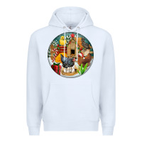 White Christmas coop ornament Premium Hoodie - FaDigitalArtStudio