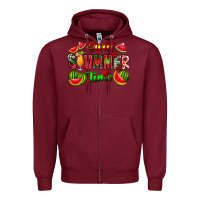 Burgundy summer time Zipper Hoodie - CowhideDigitalArt