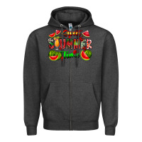 Charcoal Heather summer time Zipper Hoodie - CowhideDigitalArt