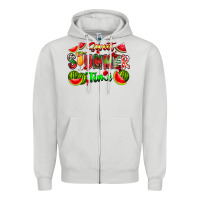 Dove Grey summer time Zipper Hoodie - CowhideDigitalArt