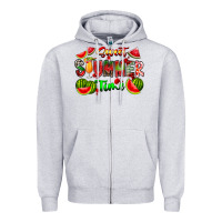 Heather Grey summer time Zipper Hoodie - CowhideDigitalArt