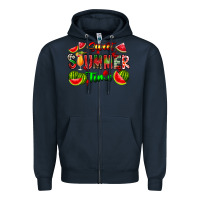 Navy summer time Zipper Hoodie - CowhideDigitalArt