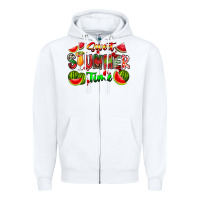 White summer time Zipper Hoodie - CowhideDigitalArt