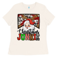 Bone Christmas junkie Santa Claus Ladies Tee - Jasminsmagicworld
