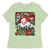 Matcha Christmas junkie Santa Claus Ladies Tee - Jasminsmagicworld