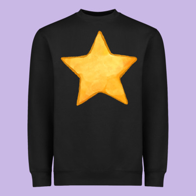 Yellow Star Heavyweight Sweatshirt Designed By Fadigitalartstudio