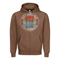 Chestnut Oceanside California Ca Vintage Retro 70S Zipper Hoodie - lanVoArt