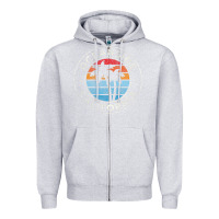 Heather Grey Oceanside California Ca Vintage Retro 70S Zipper Hoodie - lanVoArt