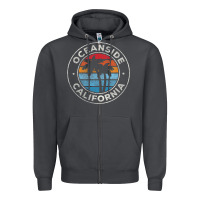 Smoke Oceanside California Ca Vintage Retro 70S Zipper Hoodie - lanVoArt