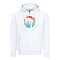 White Oceanside California Ca Vintage Retro 70S Zipper Hoodie - lanVoArt