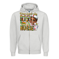 Dove Grey unapologetically pretty black educated nurse Zipper Hoodie - CowhideDigitalArt
