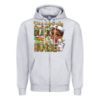 Heather Grey unapologetically pretty black educated nurse Zipper Hoodie - CowhideDigitalArt