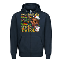 Navy unapologetically pretty black educated nurse Zipper Hoodie - CowhideDigitalArt