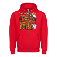 Red unapologetically pretty black educated nurse Zipper Hoodie - CowhideDigitalArt