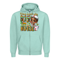 Seafoam unapologetically pretty black educated nurse Zipper Hoodie - CowhideDigitalArt