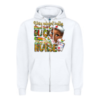 White unapologetically pretty black educated nurse Zipper Hoodie - CowhideDigitalArt