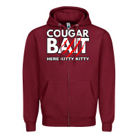 Burgundy cougar bait funny halloween costume older woman younger man Zipper Hoodie - lanVoArt