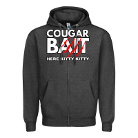 Charcoal Heather cougar bait funny halloween costume older woman younger man Zipper Hoodie - lanVoArt