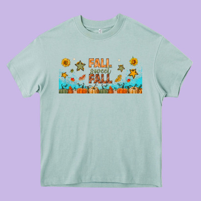 Fall Sweet Fall Libbey Glass Heavy Core Tee Designed By Bundleandbundleshop